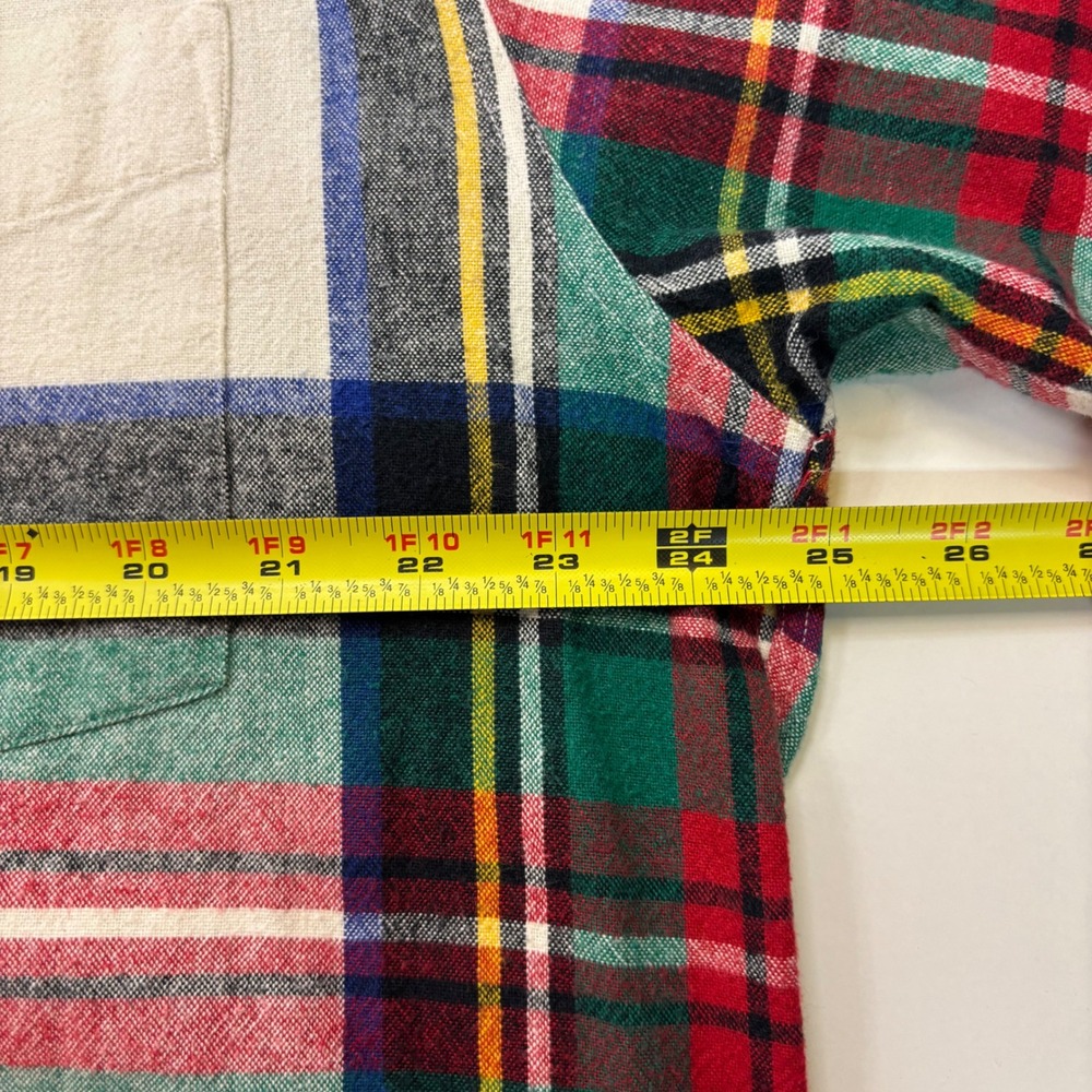 Vintage Gap Men Large Plaid Flannel Shirt Multi Color Heavy Cotton Button Down - Picture 7 of 10